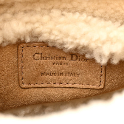 Christian Dior Suede Shearling Cannage Mini Lady Dior Camel 6 of 8