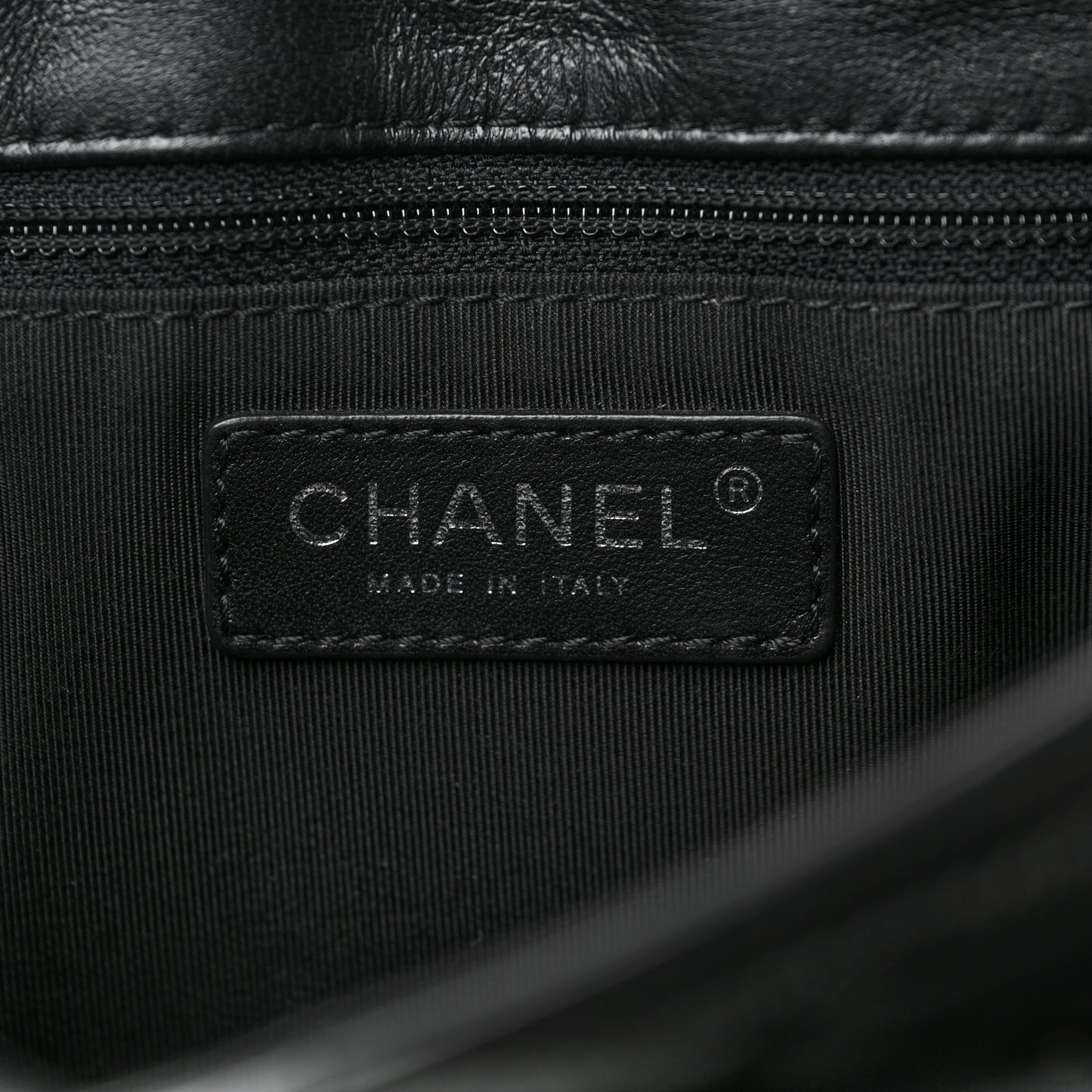Lambskin Quilted Messenger Flap Black