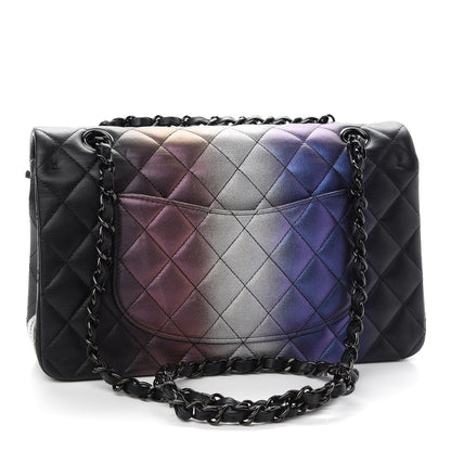 Chanel Calfskin Quilted Ombre Medium Double Flap Black 3 of 10