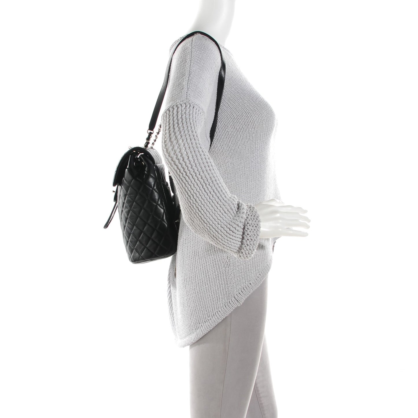 Lambskin Quilted Small Urban Spirit Backpack Black