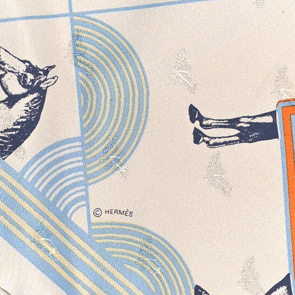 Hermes Silk Garde Robe Pop Charm Triangle Scarf 70 Multicolor Argent 3 of 4