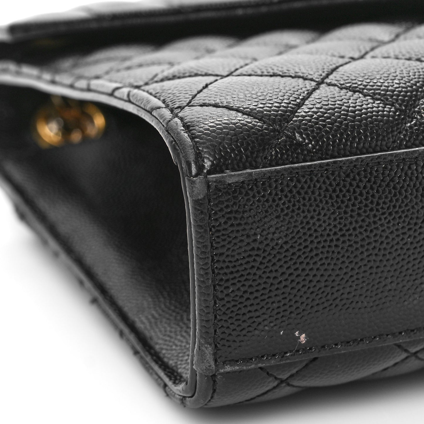 Grain De Poudre Textured Mixed Matelasse Triquilt Medium Monogram Satchel Black