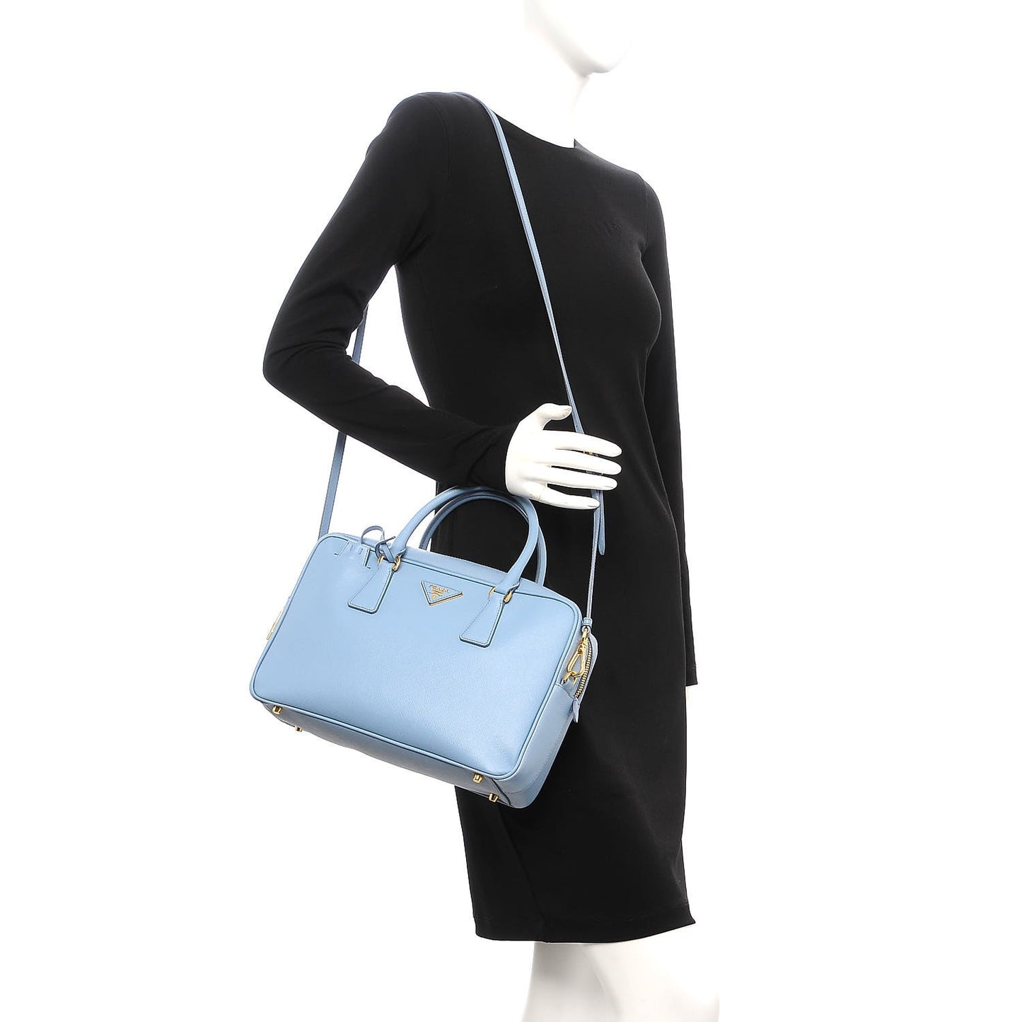 Saffiano Lux Petite Bowler Blue