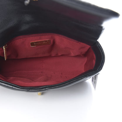 Chanel Goatskin Quilted Medium 19 Flap Black 5 of 11