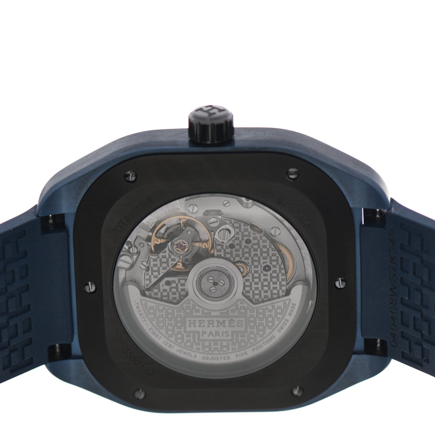 Hermes PVD Titanium Rubber 39mm H08 Automatic Watch Bleu Abysse 4 of 5