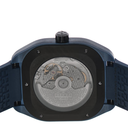 Hermes PVD Titanium Rubber 39mm H08 Automatic Watch Bleu Abysse 4 of 5