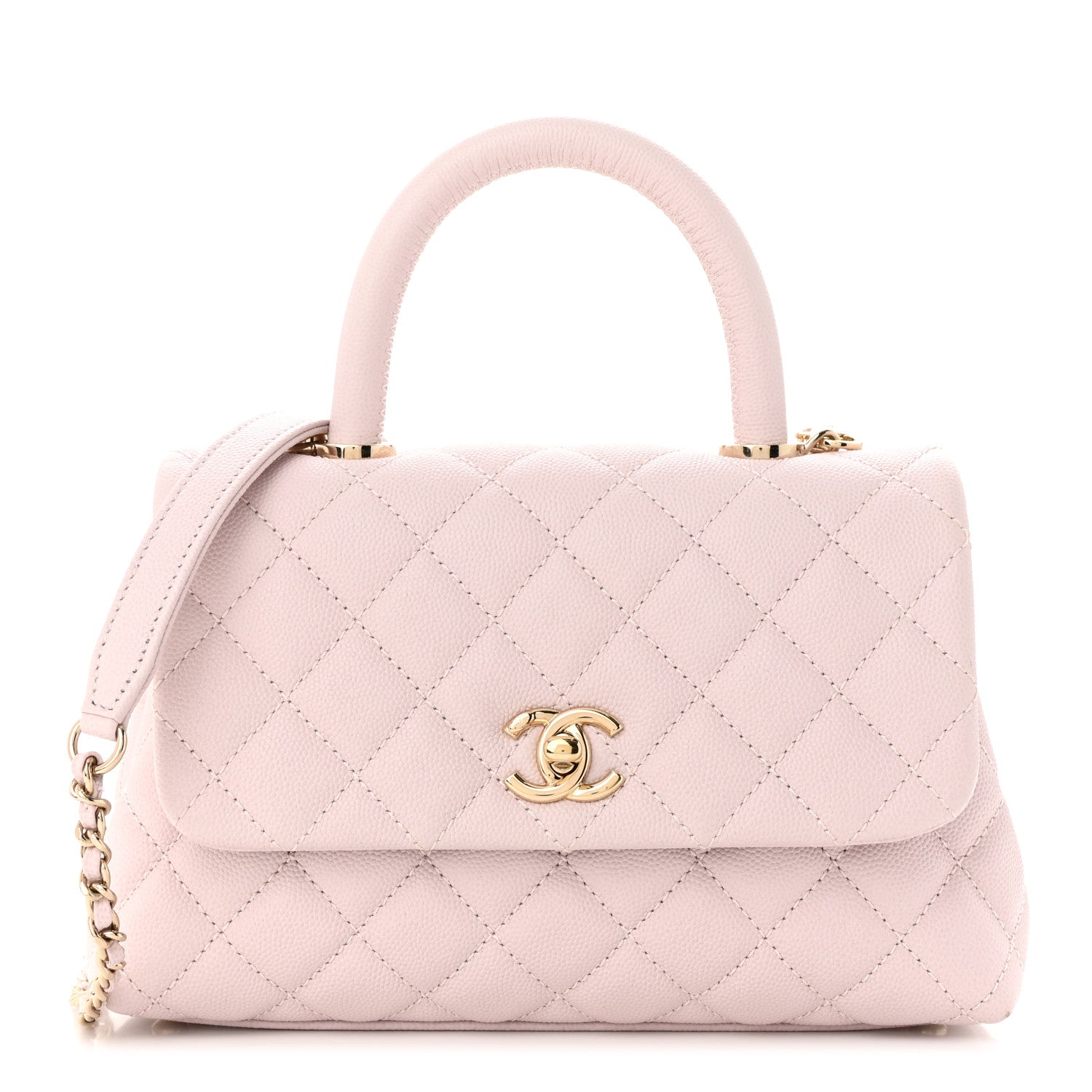 Chanel Caviar Quilted Mini Coco Handle Flap Light Pink 1 of 12
