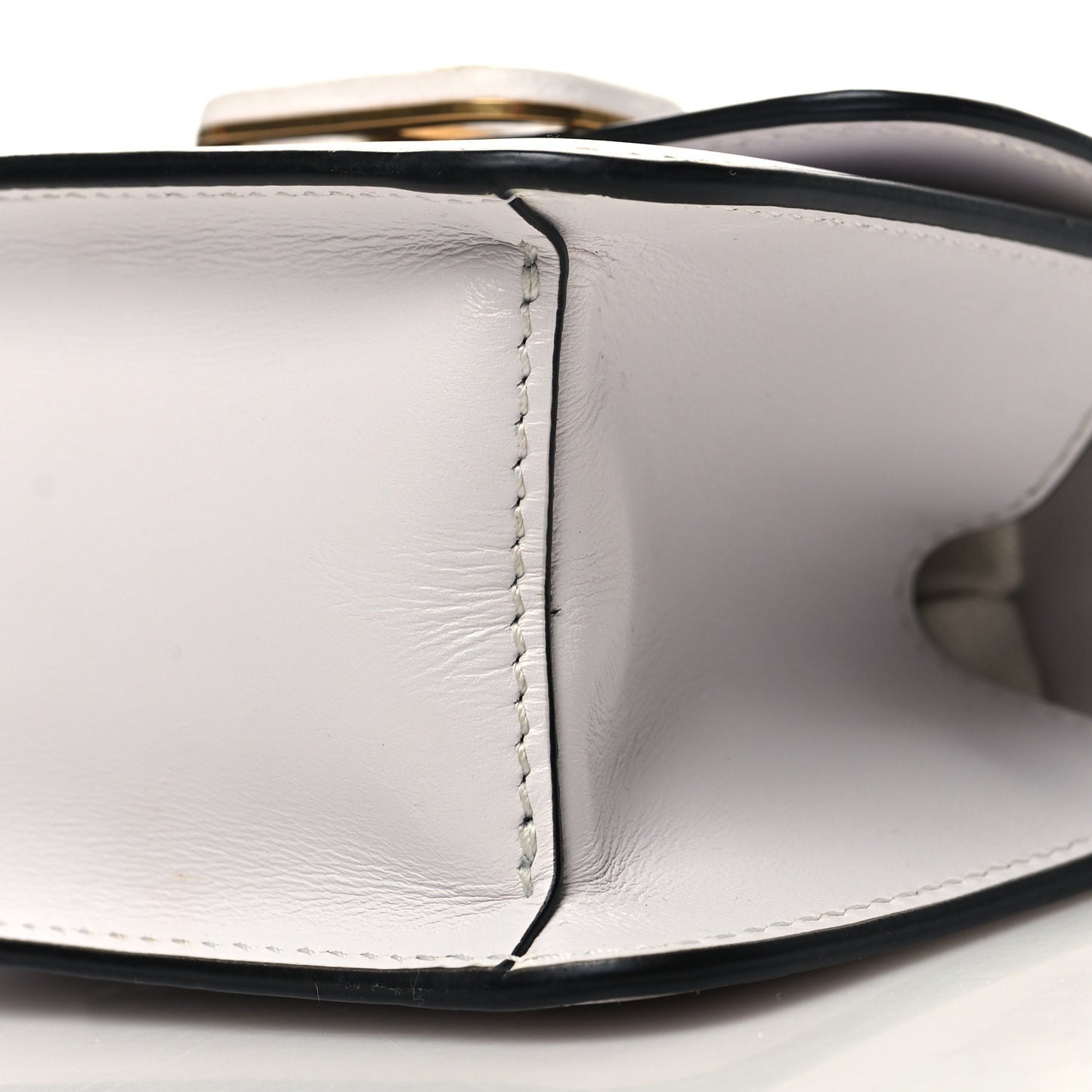 Smooth Calfskin Micro VSling Shoulder Bag White