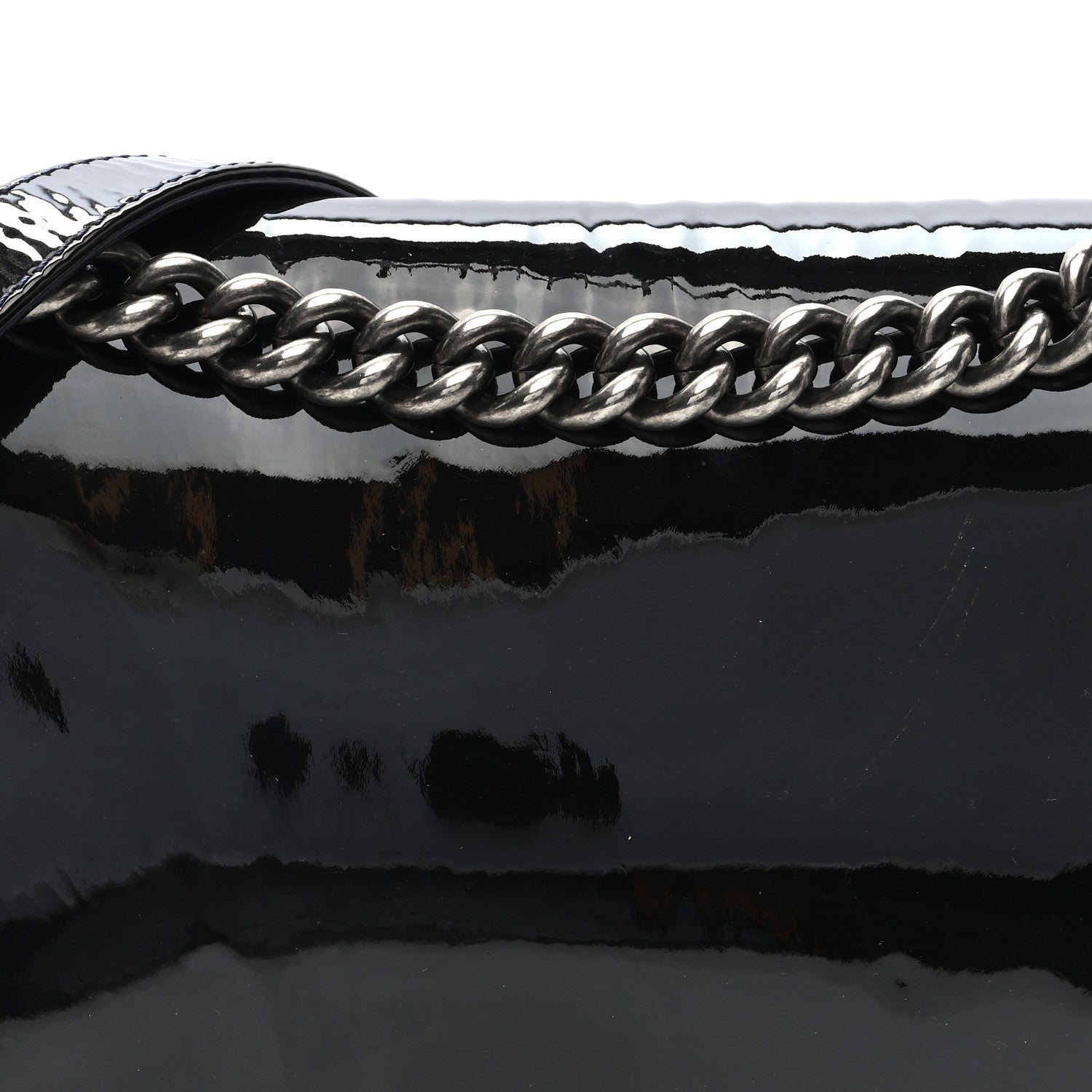 Chanel Patent New Medium Boy Reverso Flap Black 8 of 10