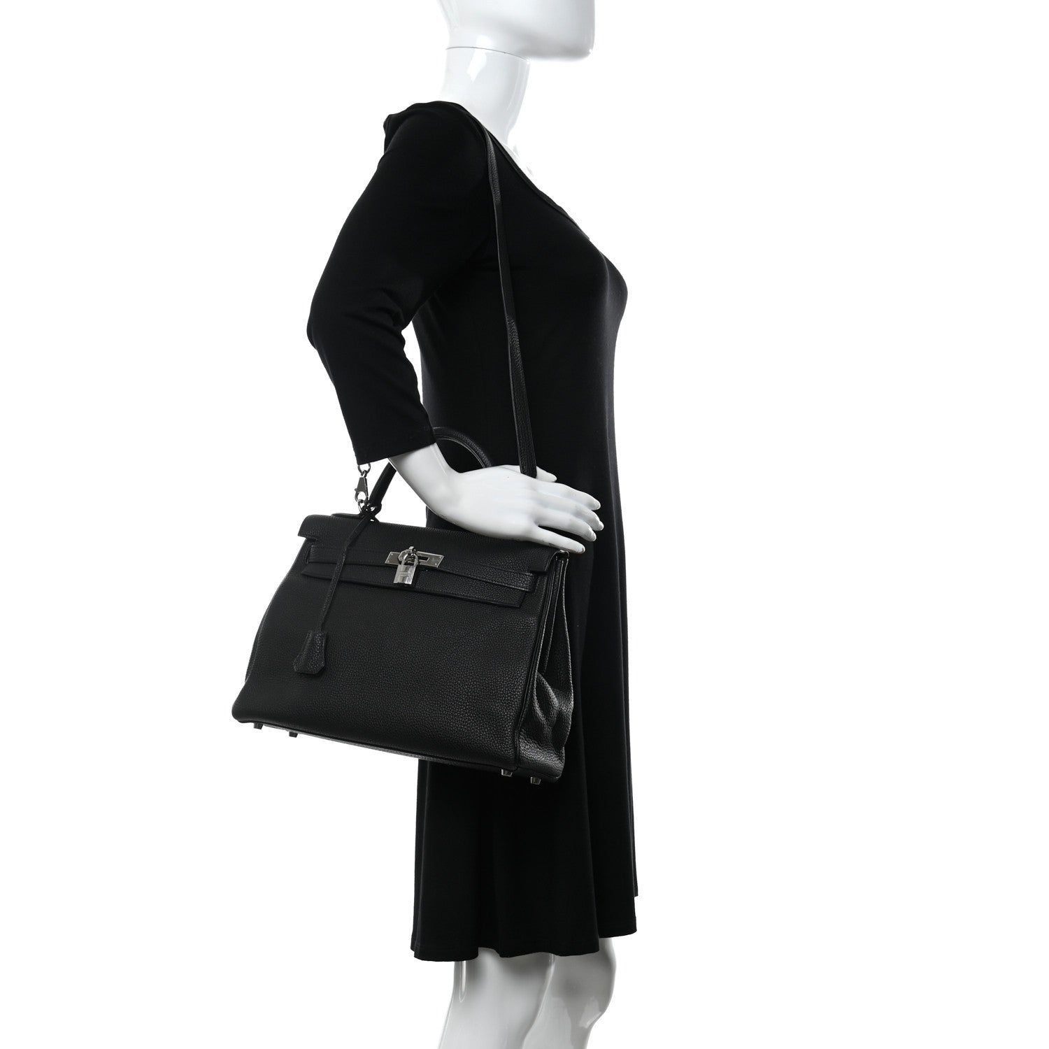 Hermes Togo Kelly Retourne 32 Black 3 of 21