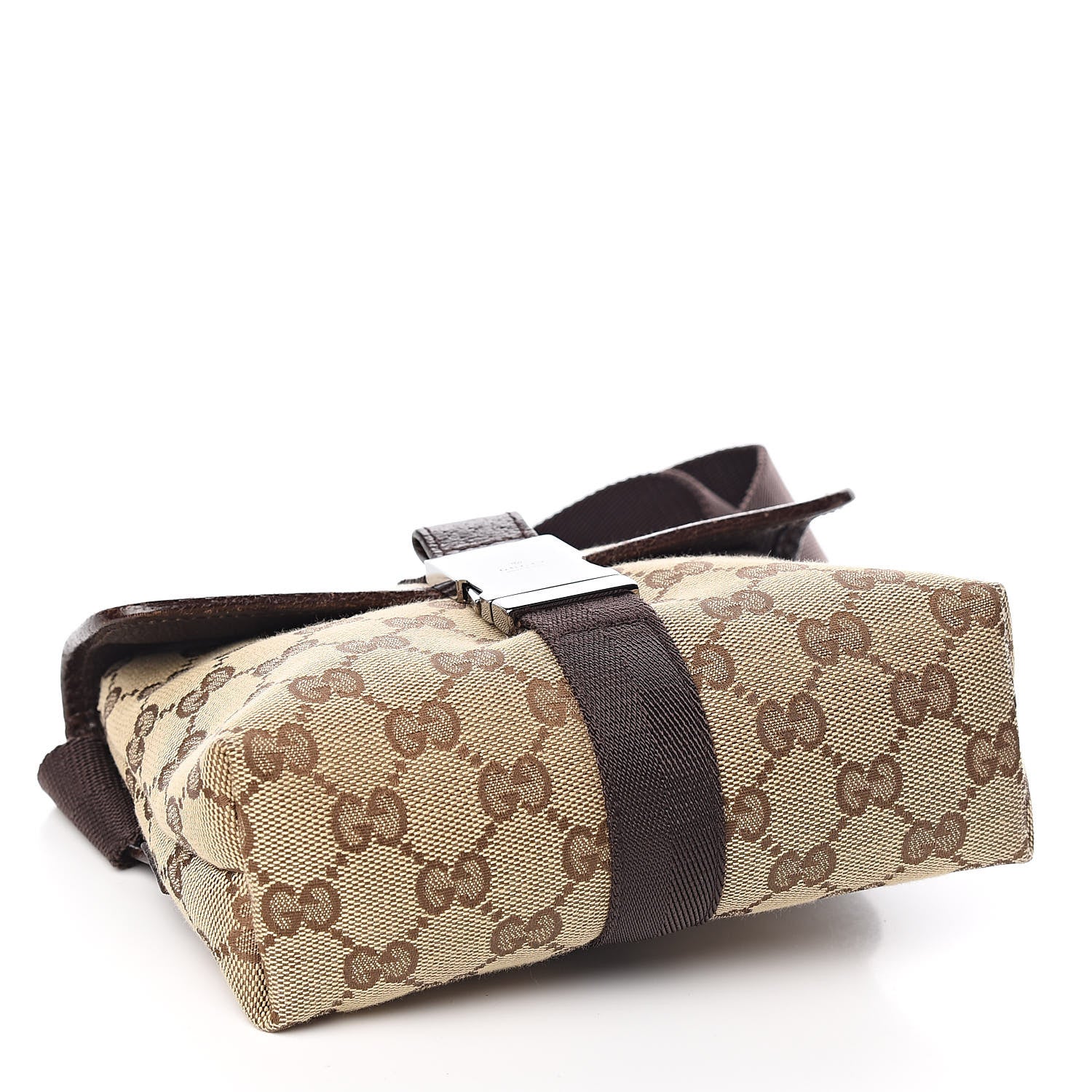 Gucci Monogram Waist Pouch Bag Dark Brown 4 of 10