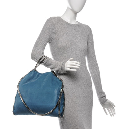 Stella McCartney Shaggy Deer Falabella Fold Over Tote Blue 2 of 6