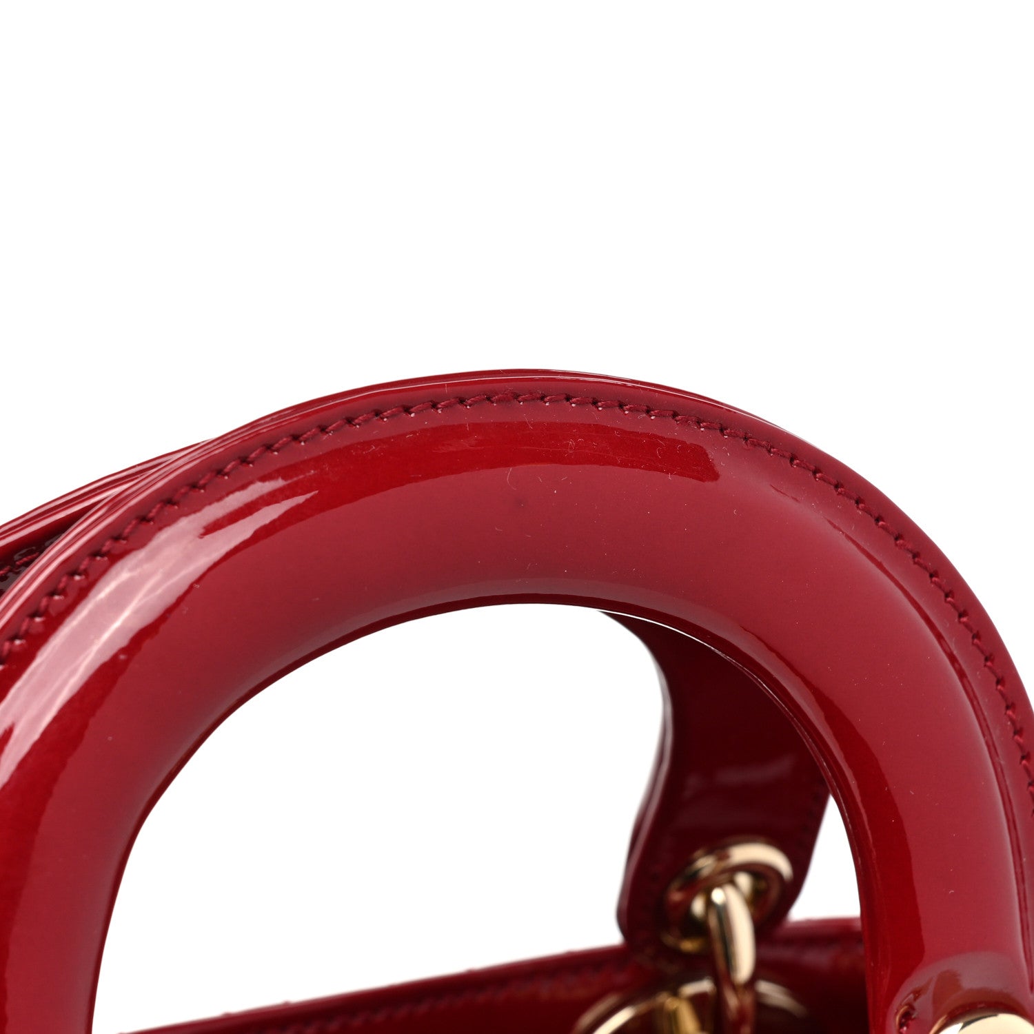 Christian Dior Patent Cannage Mini Lady Dior Red 9 of 9