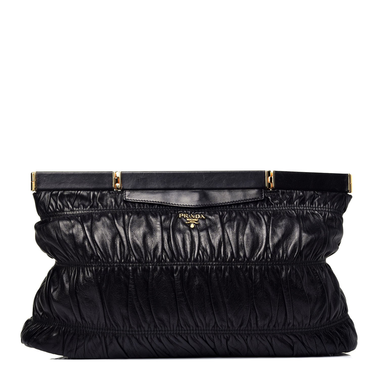 Prada Nappa Gaufre Clutch Black 1 of 9