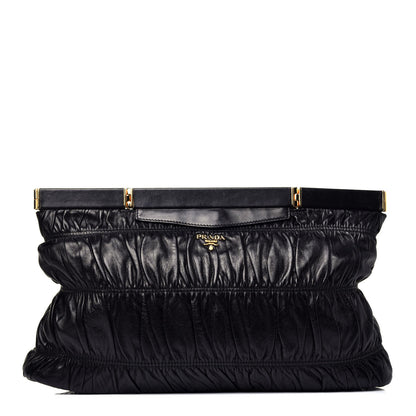 Prada Nappa Gaufre Clutch Black 1 of 9