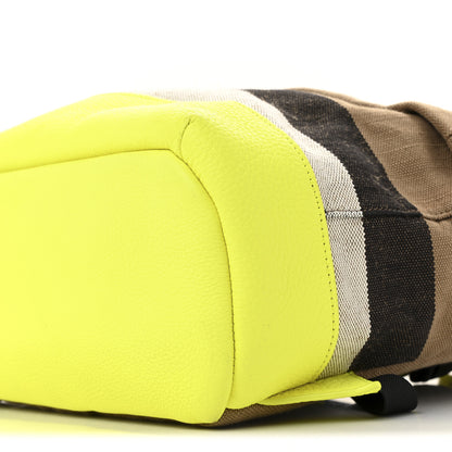 Burberry Jute Calfskin Mega Check Children's Backpack Neon Yellow 10 of 12