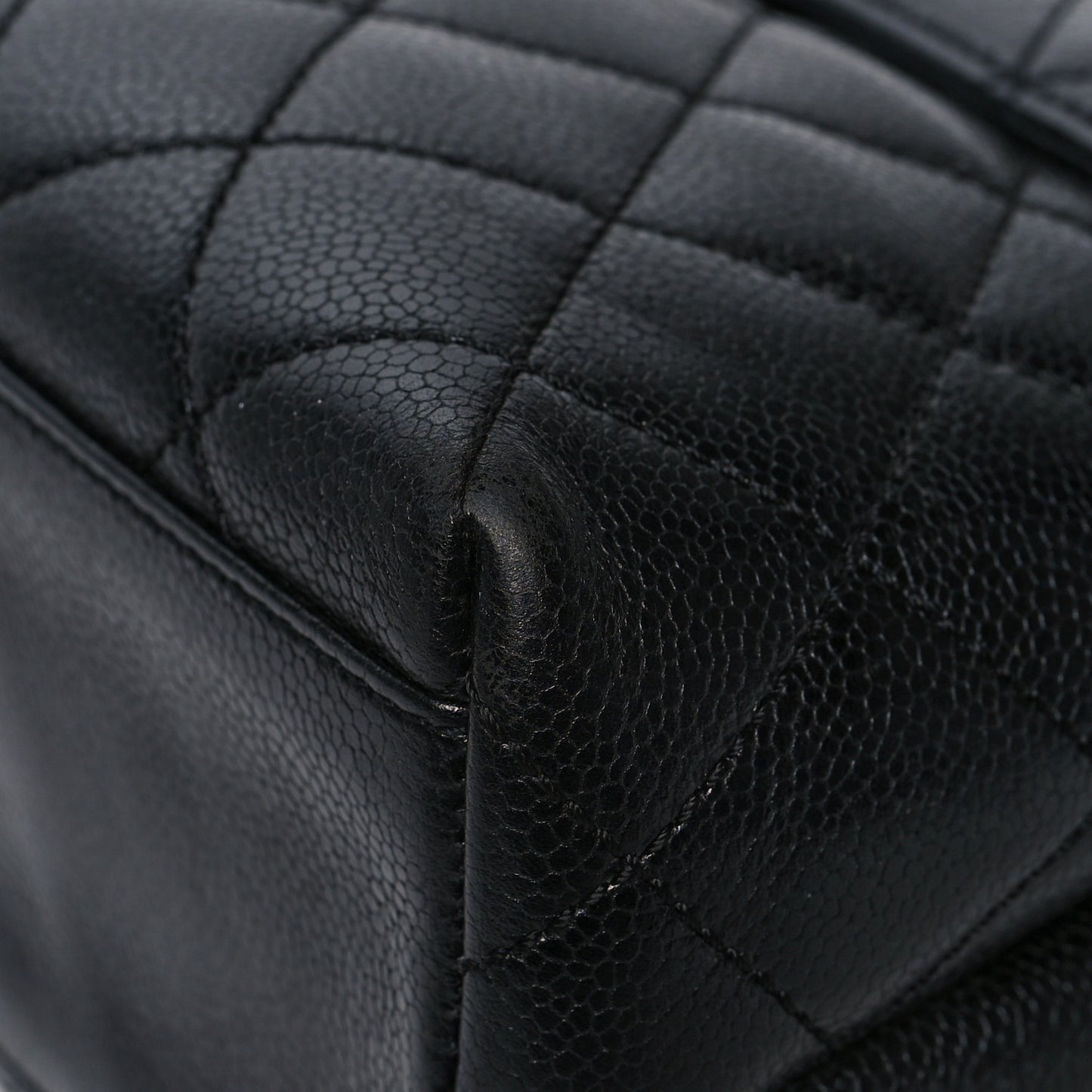 Caviar Quilted Jumbo Kelly Flap Black