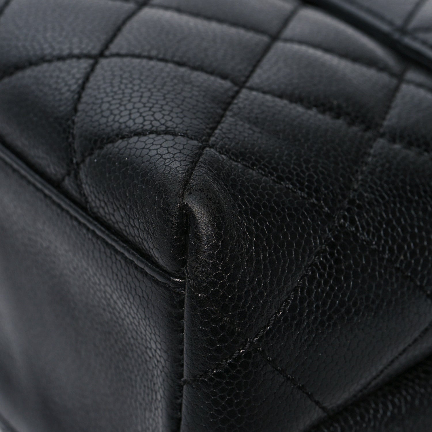 Chanel Caviar Quilted Jumbo Kelly Flap Black 9 of 13