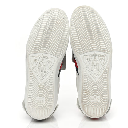 Gucci Calfskin Ayers Embroidered Web Mens Ace Removable Patches High Top Sneakers 9 White 5 of 10