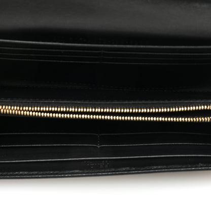 Fendi Vitello Cruise F is Fendi Bi-Color FF 1974 Embossed Continental Envelope Wallet On Chain Maya Black 9 of 10