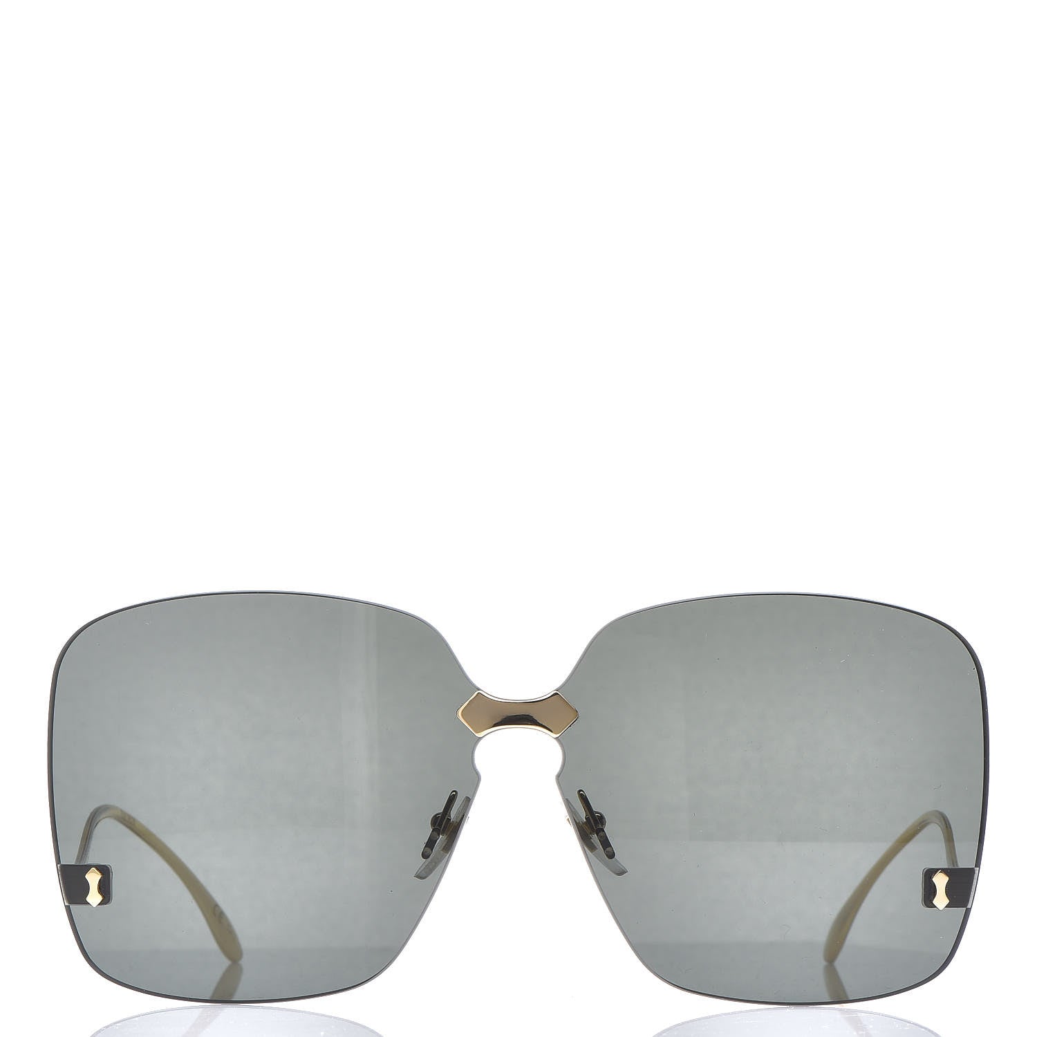 Gucci Rimless Sunglasses GG0352S Gold 2 of 7