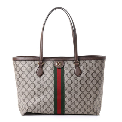Gucci GG Supreme Monogram Medium Ophidia Shopping Tote Brown 1 of 11