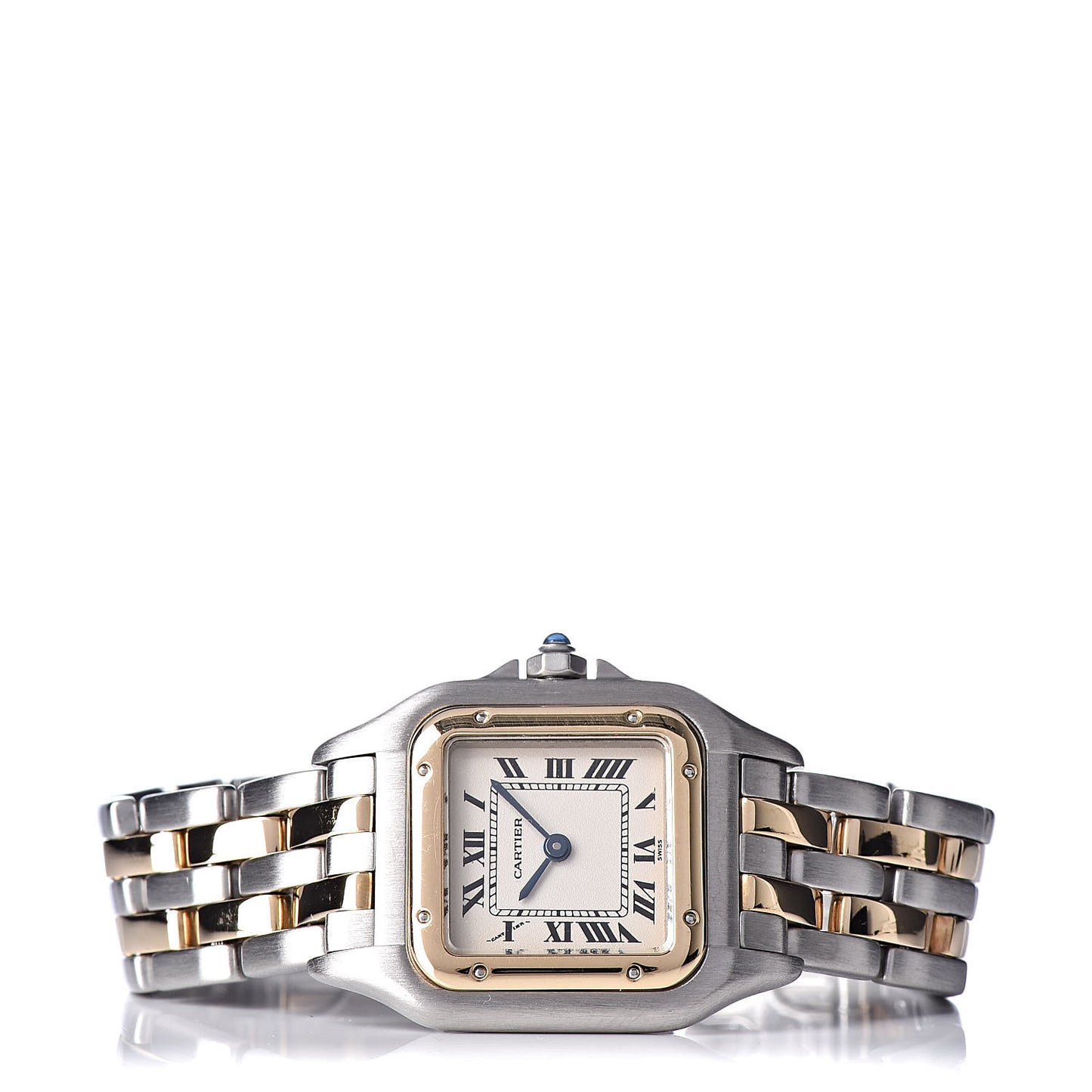 Stainless Steel 18K Yellow Gold 22mm Panthere Quartz Watch