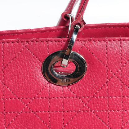Christian Dior Calfskin Cannage Tote Hot Pink 6 of 8