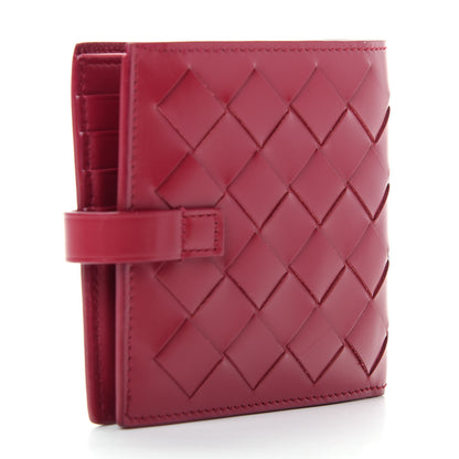Bottega Veneta Glossy Woven Calfskin Wallet Amaranto 3 of 7