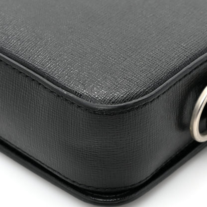 Off-White Saffiano Striped Mini Diag Binder Clip Bag Black White 16 of 18