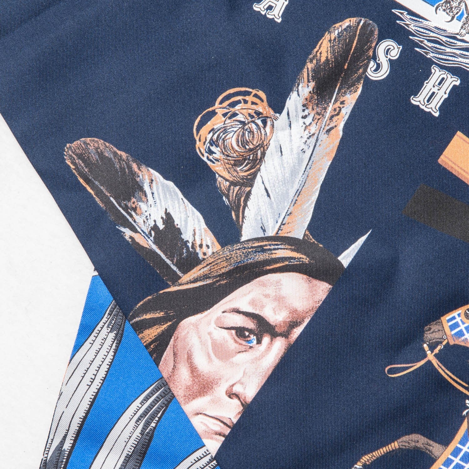 Hermes Silk Carre En Carres Maxi Twilly Marine Klein Brun 3 of 6