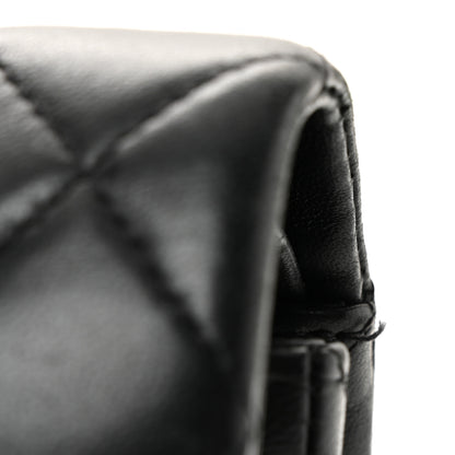Chanel Lambskin Quilted Medium Double Flap So Black 11 of 12