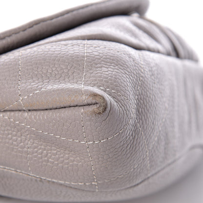 Chanel Caviar Half Moon Wallet On Chain WOC Light Grey 13 of 14