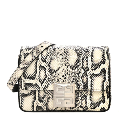 Givenchy Calfskin Snake Embossed Small 4G Crossbody Black White 1 of 9