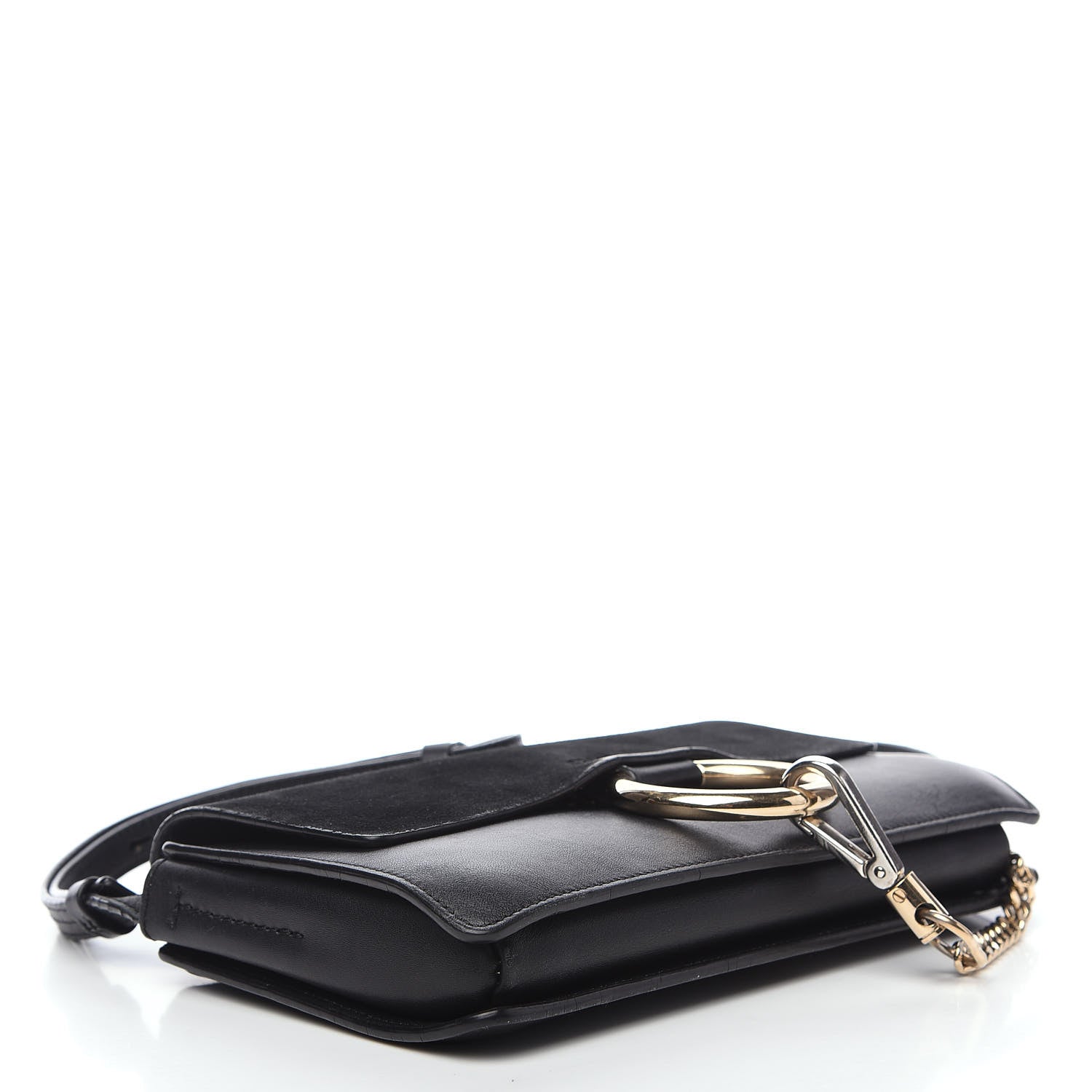 Chloe Suede Calfskin Small Faye Shoulder Bag Black 3 of 13