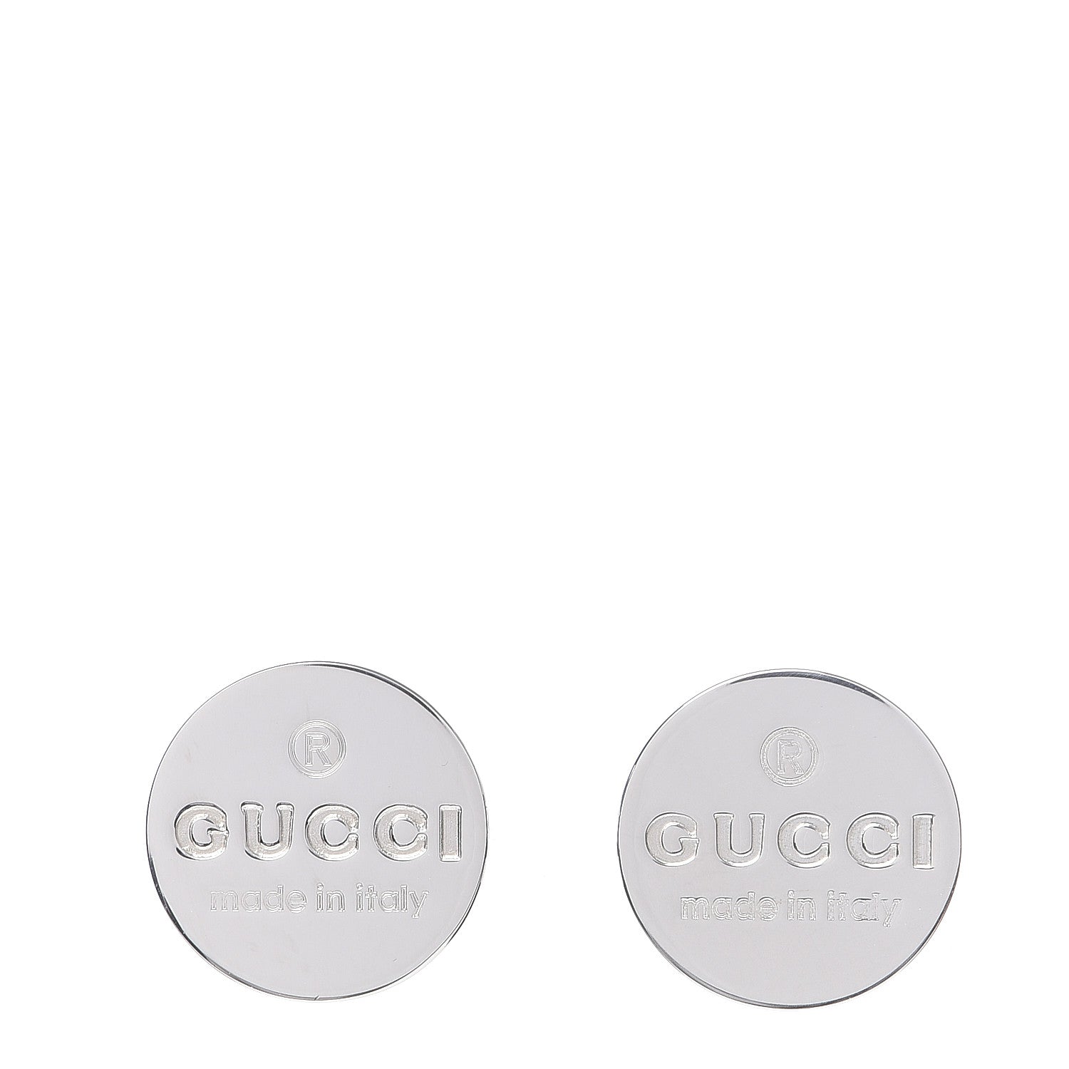 Gucci Sterling Silver Round Stud Earrings 1 of 5