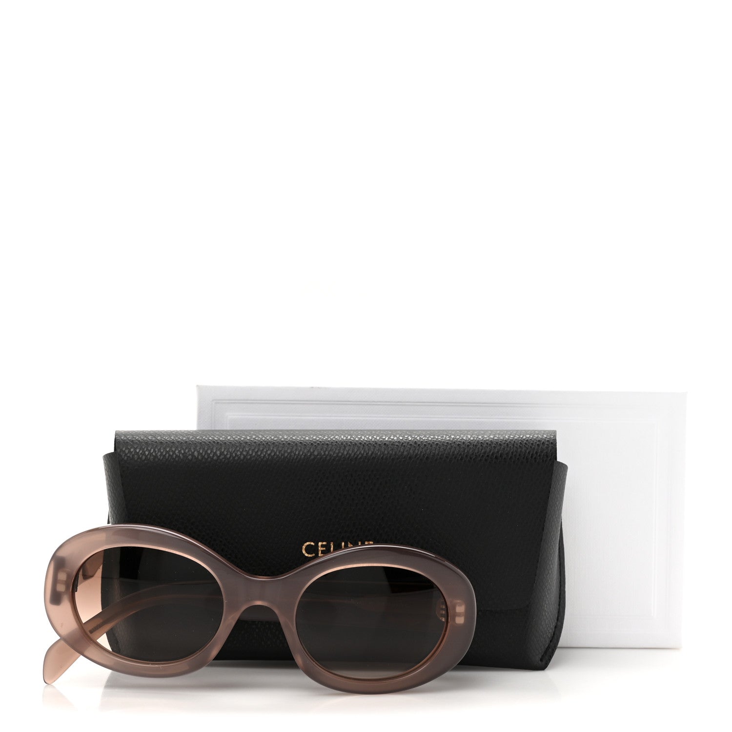 Celine Acetate Triomphe 01 Sunglasses CL 40194U Milky Hazelnut 7 of 7