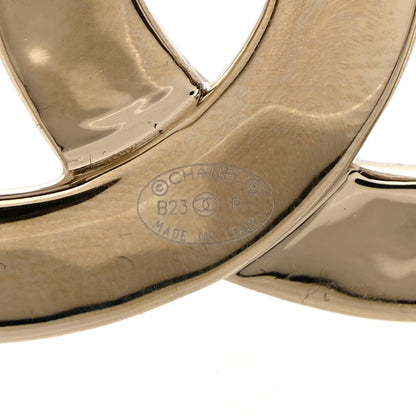 Chanel Crystal CC Brooch Light Gold 4 of 5