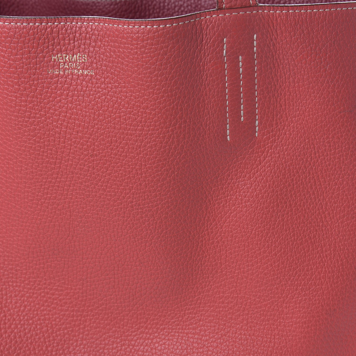 Hermes Taurillon Clemence Double Sens 36 Reversible Tote Rubis Bougainvillea 15 of 16