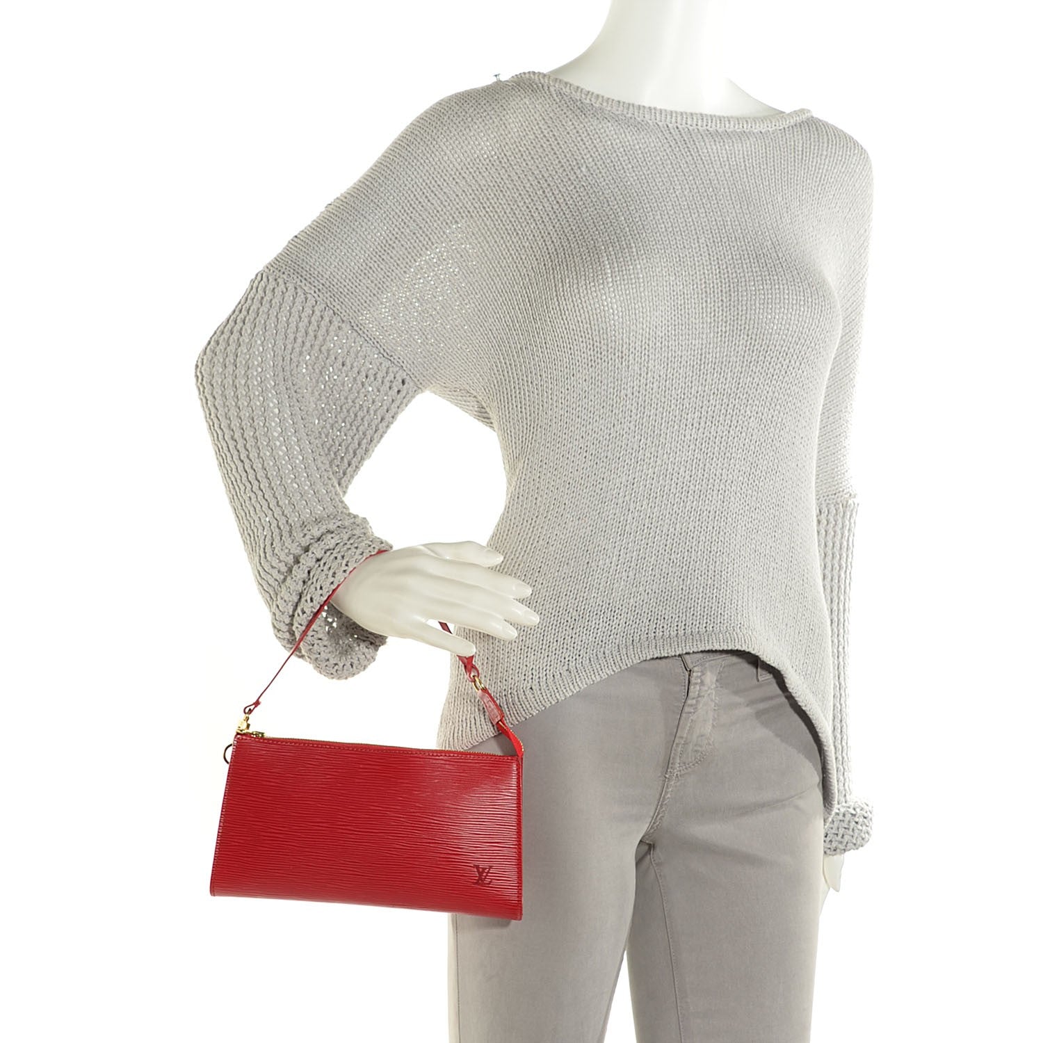 Louis Vuitton Epi Pochette Accessories 24 Rouge 2 of 7