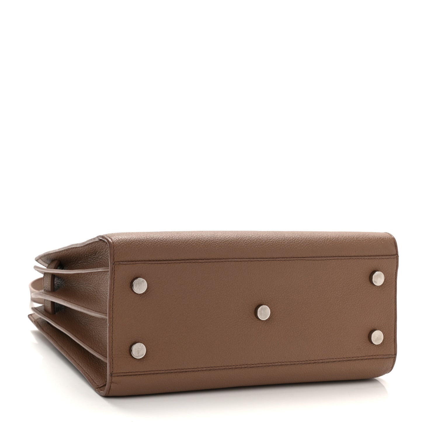 Grained Calfskin Baby Sac De Jour Taupe