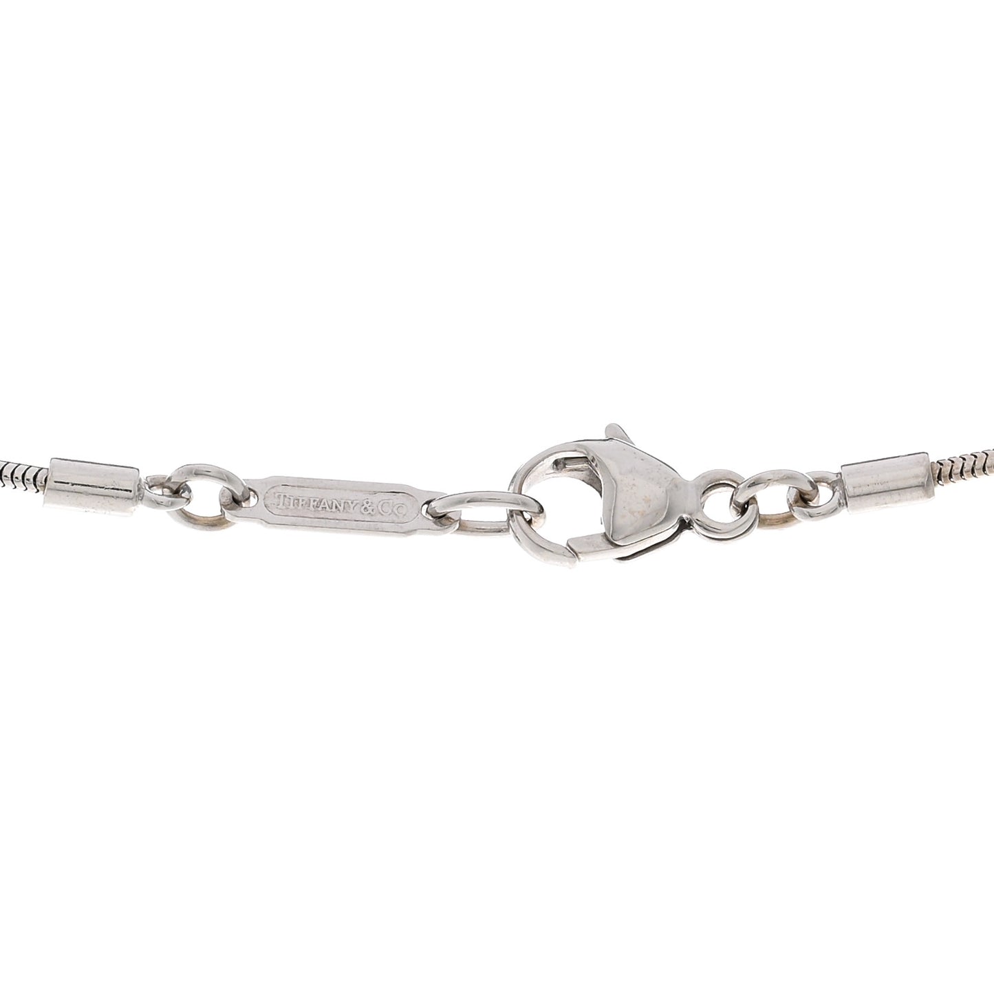 18K White Gold Diamond Streamerica Barrel Necklace