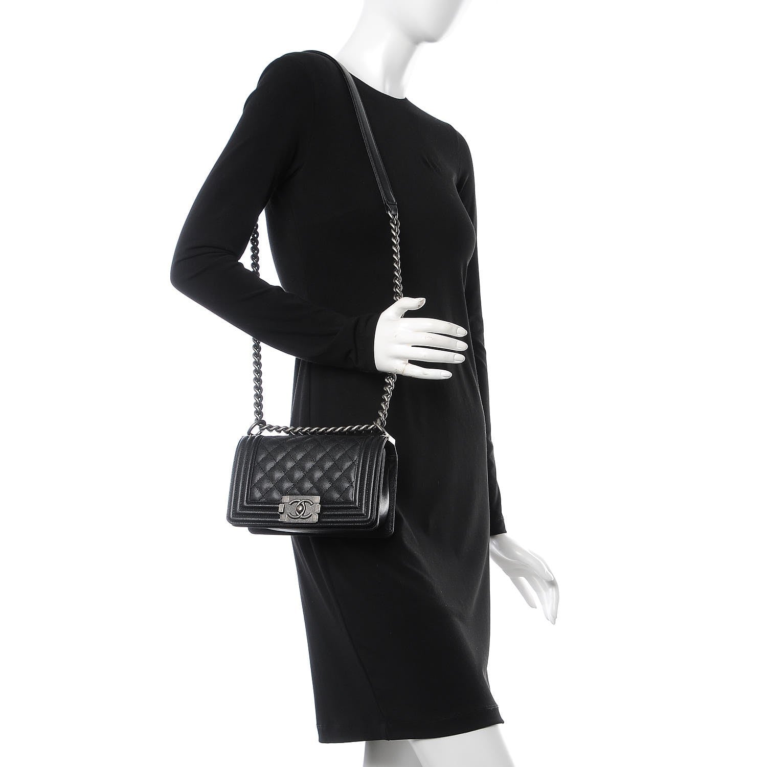 Chanel Caviar Quilted Small Boy Flap Black 2 of 6