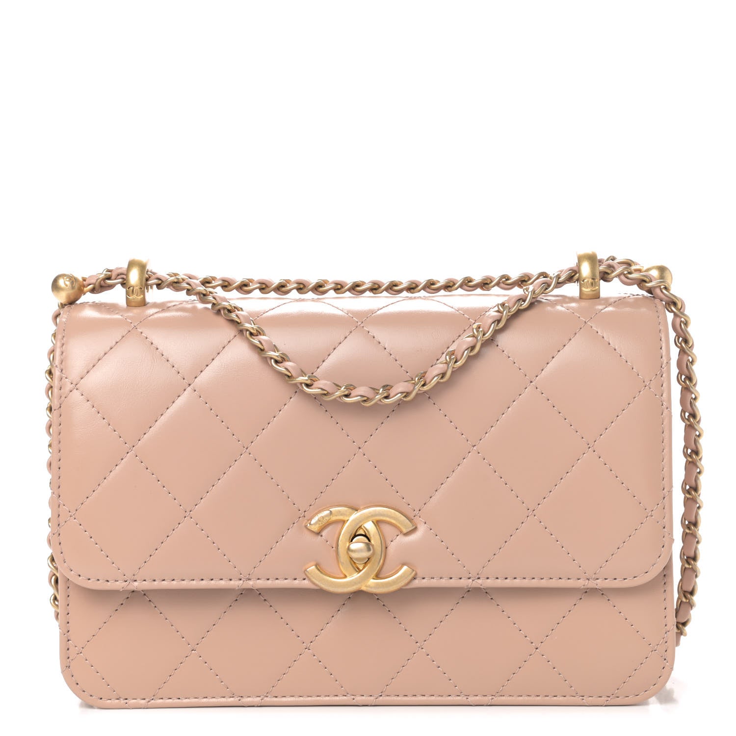 Chanel Calfskin Quilted Perfect Fit Flap Beige 1 of 4