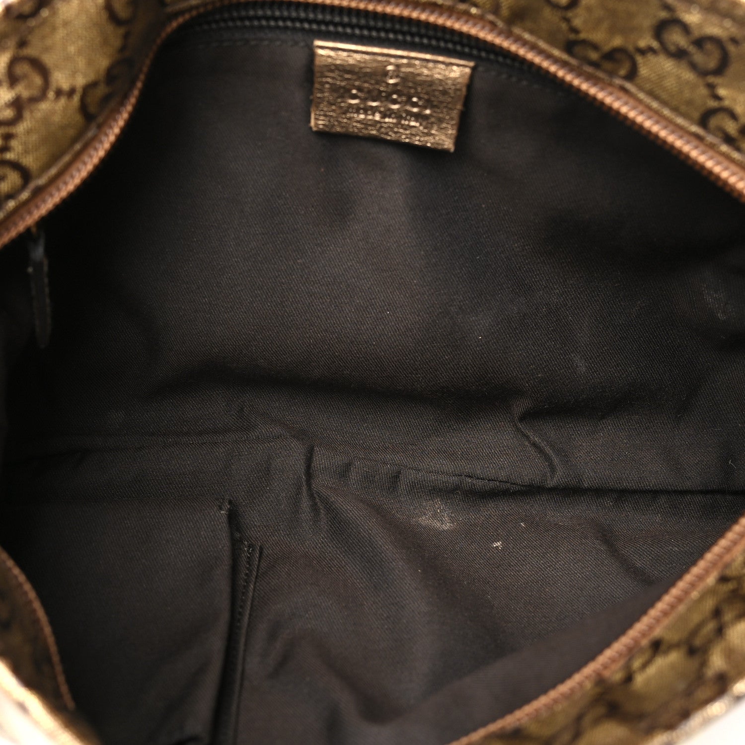 Gucci Crystal Monogram Web Small Flat Messenger Crossbody Bronze 5 of 13
