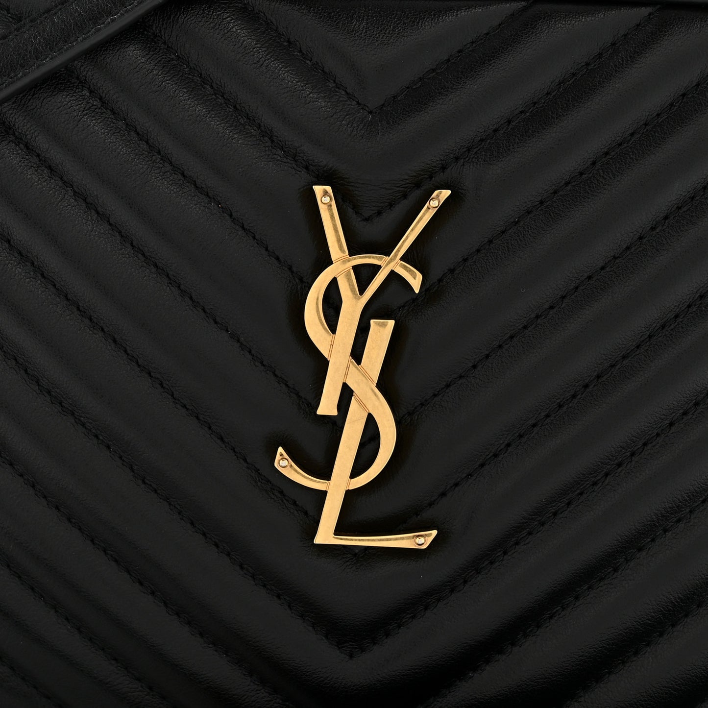 Calfskin Matelasse Monogram Lou Camera Bag Black