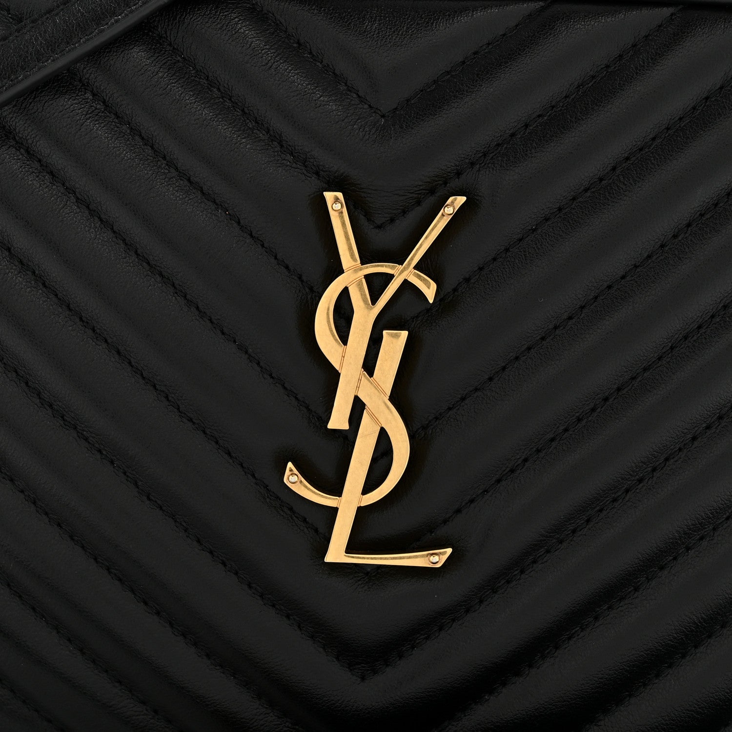 Saint Laurent Calfskin Matelasse Monogram Lou Camera Bag Black 12 of 17