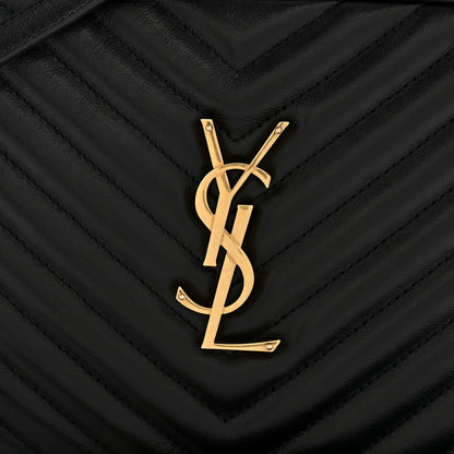 Saint Laurent Calfskin Matelasse Monogram Lou Camera Bag Black 12 of 17