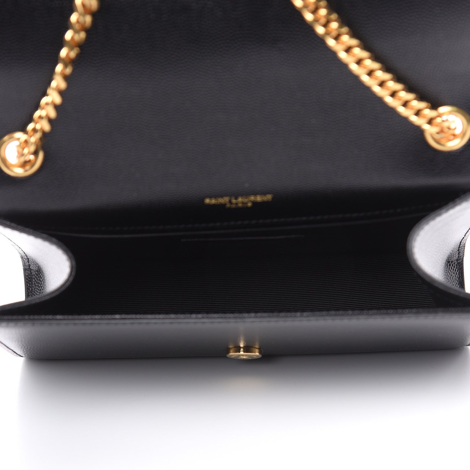 Saint Laurent Grain De Poudre Small Monogram Kate Satchel Black 5 of 9