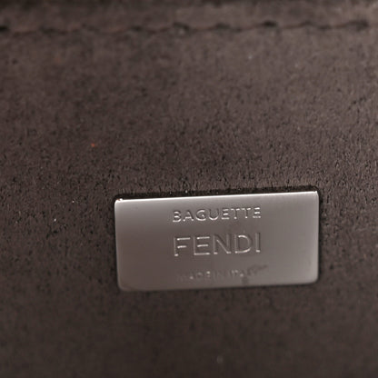 Fendi Vitello Dolce Crystal Flowerland Bi-Color Micro Double Baguette Camelia Grigio Polvere 7 of 9